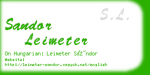 sandor leimeter business card